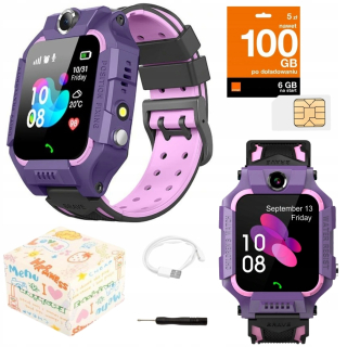 Inteligentné hodinky GPS lokátor ZeeTech, odtiene ružovej